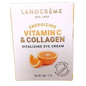 New Zealand Lanocreme Energizing Vitamin C Collagen EYE Cream Sealed 1 oz.